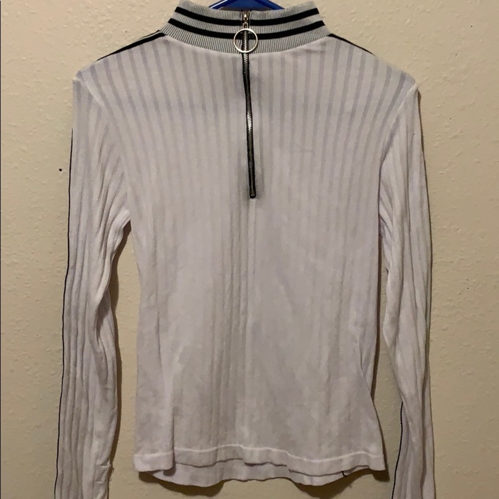 White fitted Long sleeve.